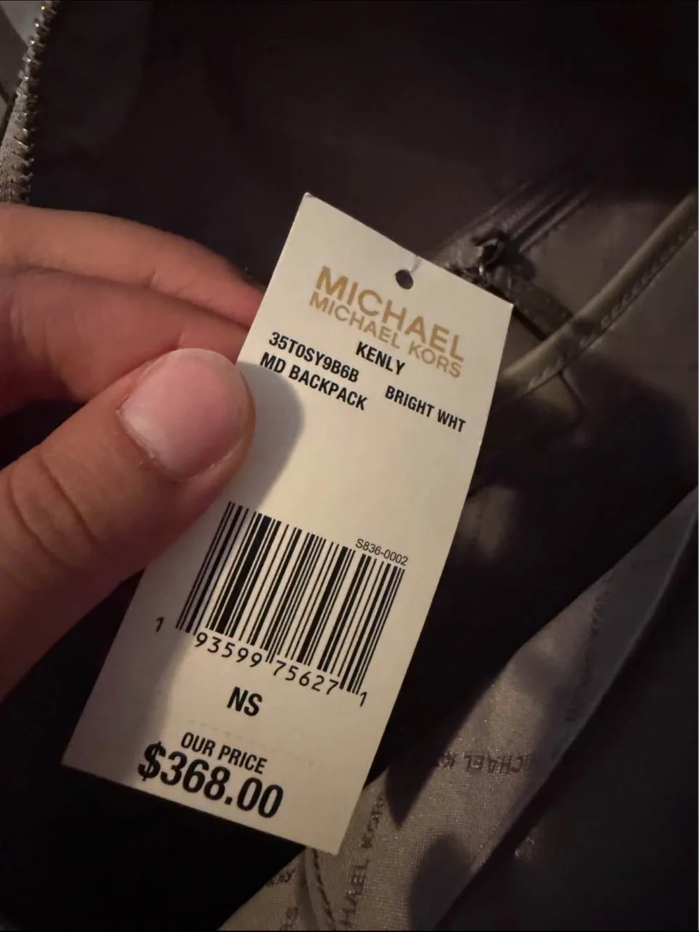 Michael Kors Taupe Logo Mini Backpack